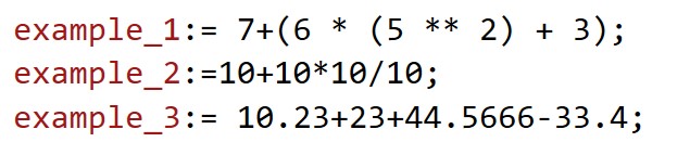 Addition Arithmetic Operators example 2